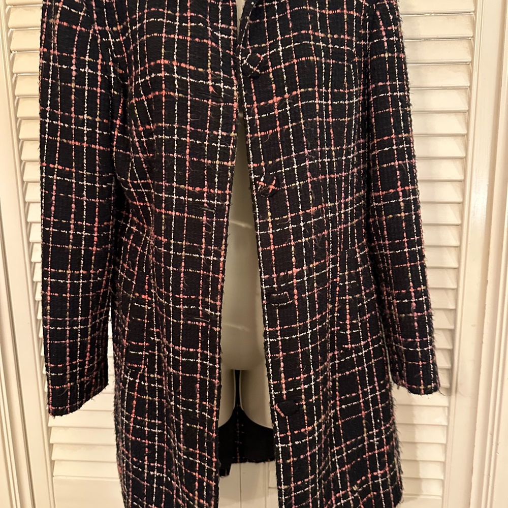 Apt. 9 Black and Pink Plaid Blazer